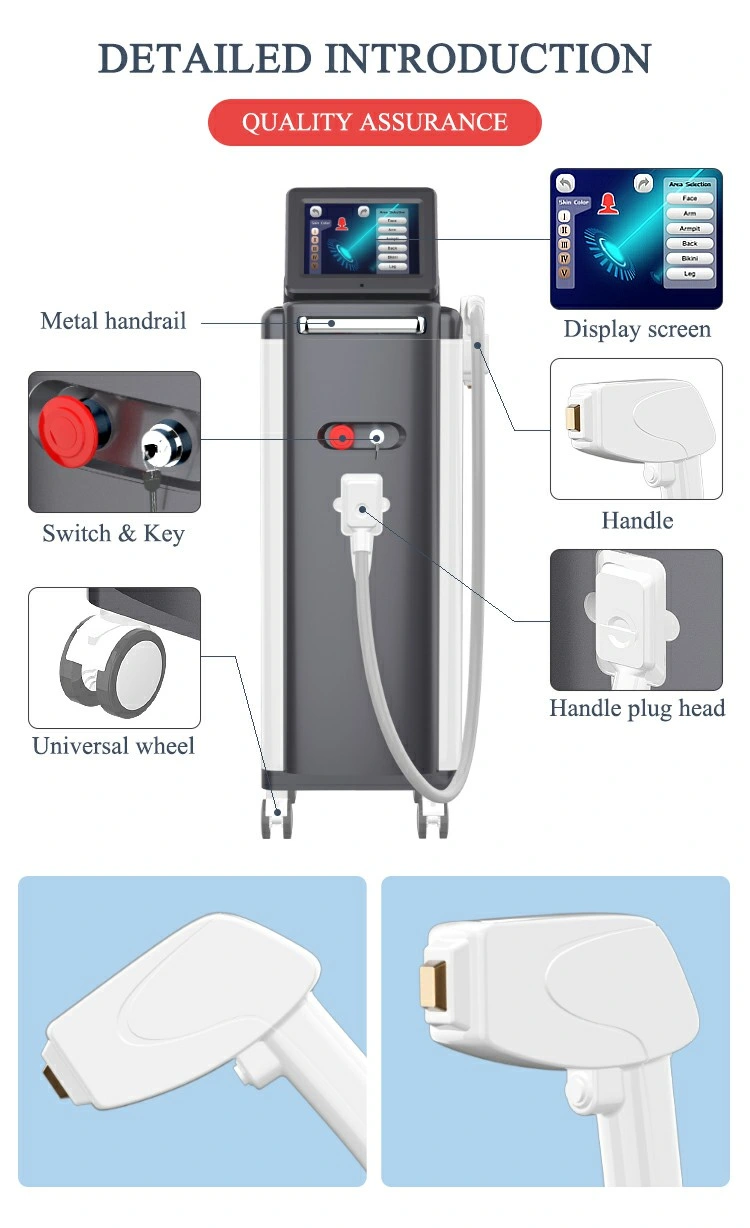 Triple Wavelength 755nm 808nm 1064nm Diode Laser Permanent Hair Remove Beauty Machine